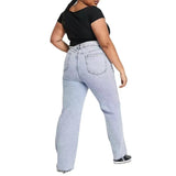 Plus Size Fashion Jeans Women's Trousers Fat Women's Trousers