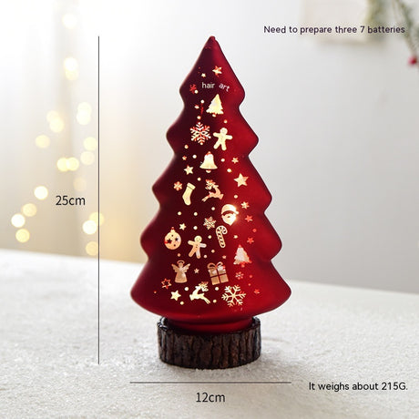 Christmas Luminous Glass Desktop Decoration