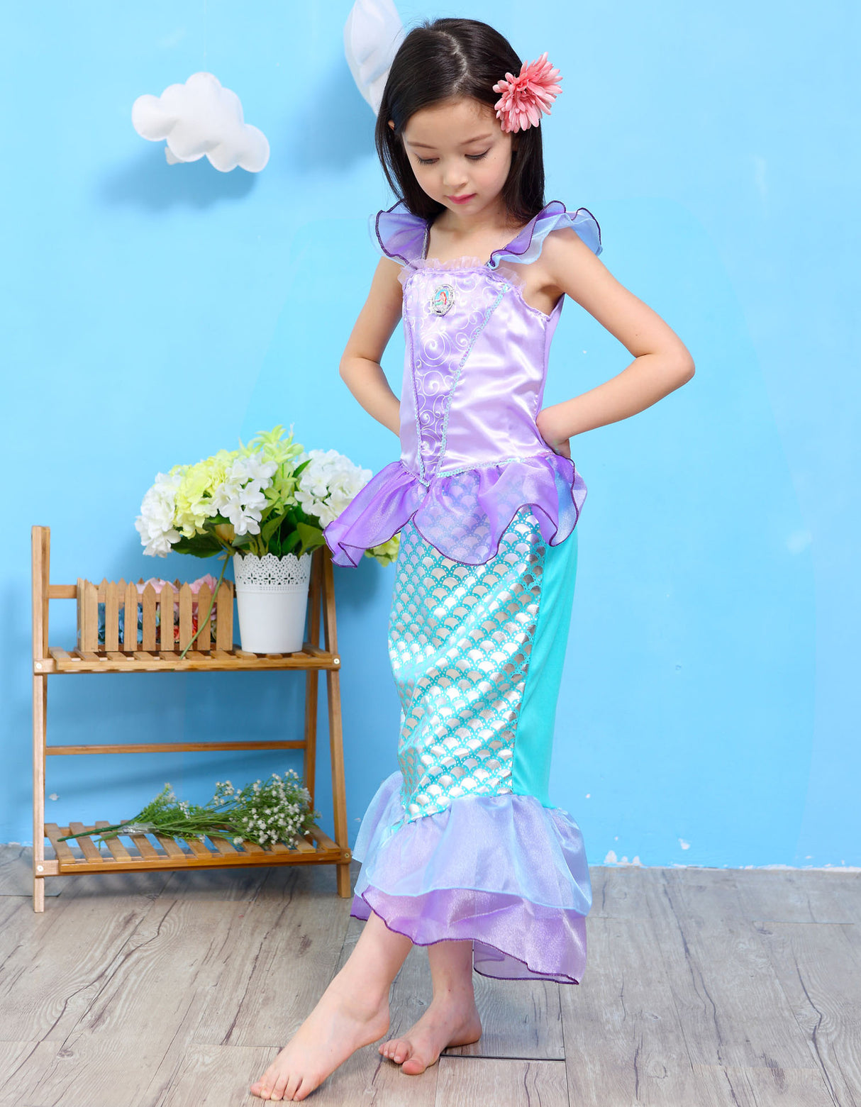 Ropa para niños Vestido de princesa para niñas Disfraz de vestido de Halloween para niños