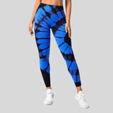 High Waist Hip Lift High Elastic Tie-dye Seamless Yoga Pants