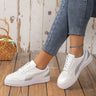 Women's Fashion Casual Multicolor Platform Lace-up Board Shoes