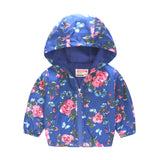 Hooded jacket with print pattern