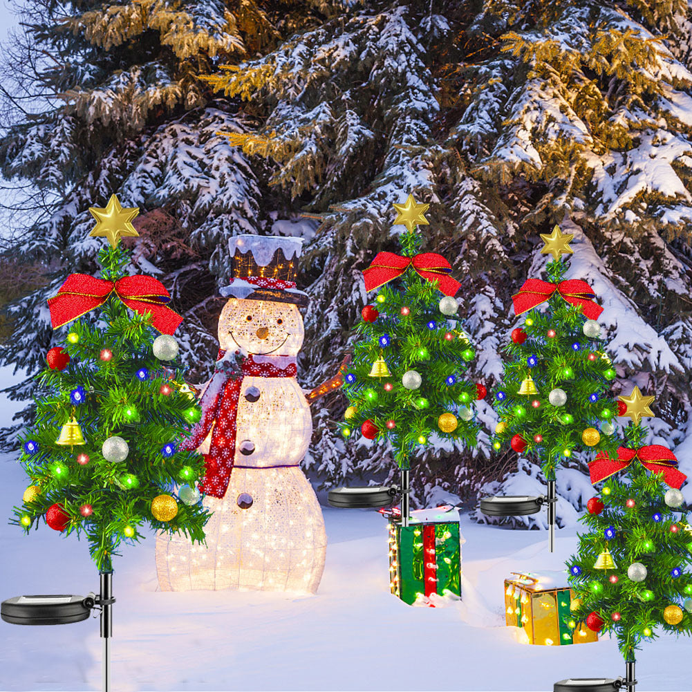 Festival de iluminación solar al aire libre del suelo del árbol de Navidad