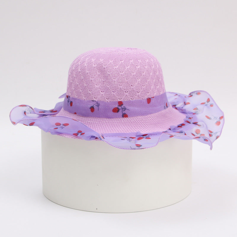 Sombrero de paja de princesa sombrero para el sol para niños