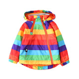 Kids Rainbow Hooded Coat