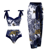 High Waist Print Bikini Swimsuit European And American Suit