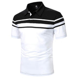 Polo de rayas de manga corta para hombre