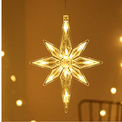 Guirnalda de luces LED navideñas con forma de estrella, cortina de luces para interior, dormitorio, decoración de fiesta en casa, muñeco de nieve, árbol de Navidad, luces navideñas