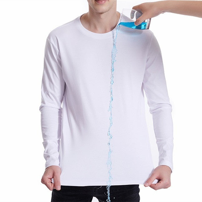 Camiseta resistente a las manchas, impermeable, de algodón puro, a la moda para hombres y mujeres