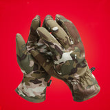 Outdoor Tactics Warm Soft Gloves Shark Leather Camouflage Windproof