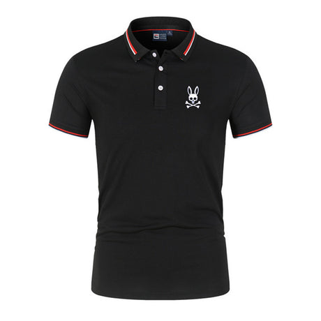 Men's Printed Short-sleeved Polo Shirt