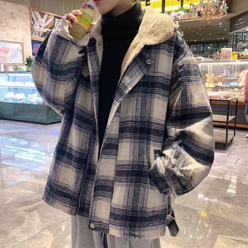 Cashmere Plaid Coat For Men