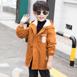 Children's jacket winter 2021 new plus velvet Korean version of the big children's tide loaded children's windbreaker boy casual children's clothing men