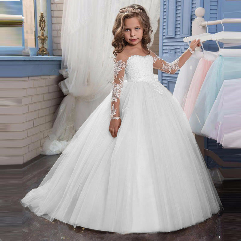 Vestido de novia de esmoquin para niños de princesa con personalidad de moda