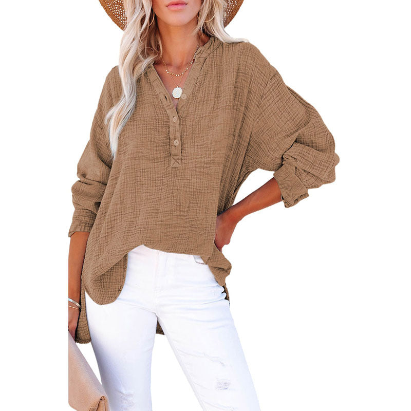 Loose Casual Style Cotton Pullover