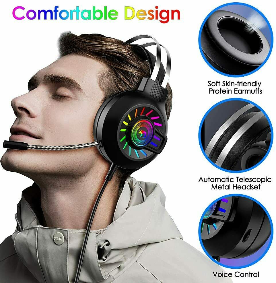 Auriculares para juegos de 3,5 mm con micrófono para PC, portátil, Mac, Nintendo, PS4, Xbox One