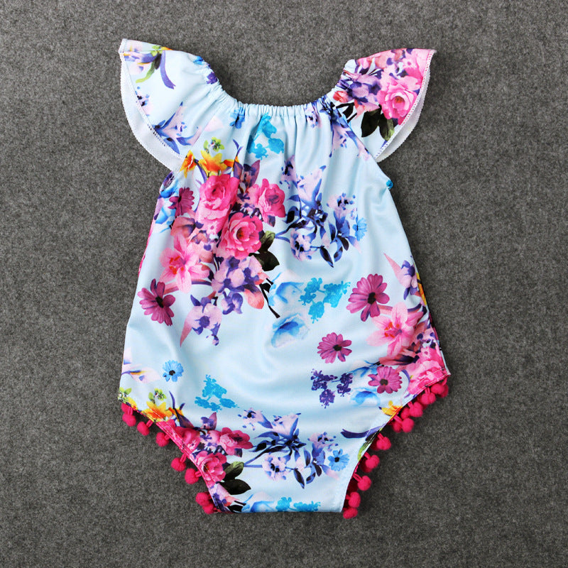 Ropa de gateo de bebé de verano, mono Floral para niñas, ropa para niños