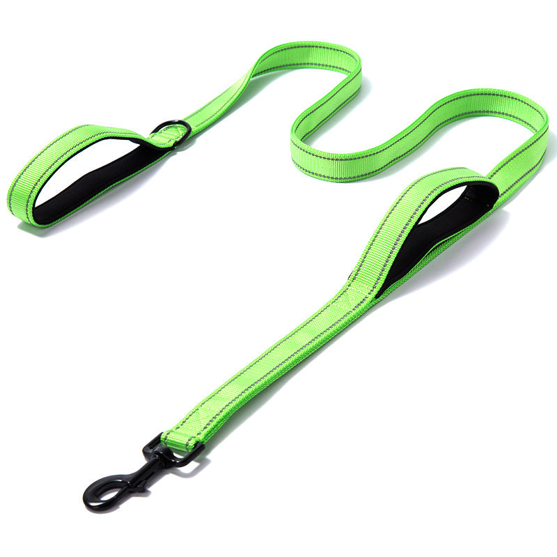 Pet Products Leash Leash Nylon Double Thickened Reflective Dog Leash