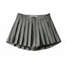 High Waist Front Short Back Length Pleated Skirt With Lining