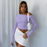 Women's Autumn And Winter New Long Sleeve One-shoulder Cold-shoulder Hot Girl Style Top