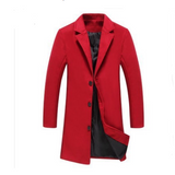 2021 Autumn And Winter New Mens Solid Color Casual Business Woolen Coats