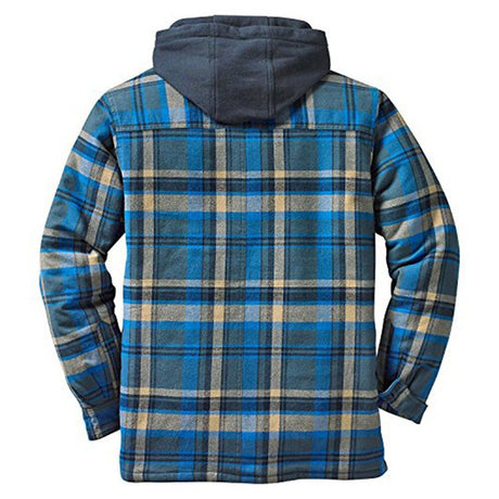 Thickened Cotton Padded Plaid Long Sleeve Loose Hooded Jacket