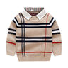 Boys plaid jacquard sweater