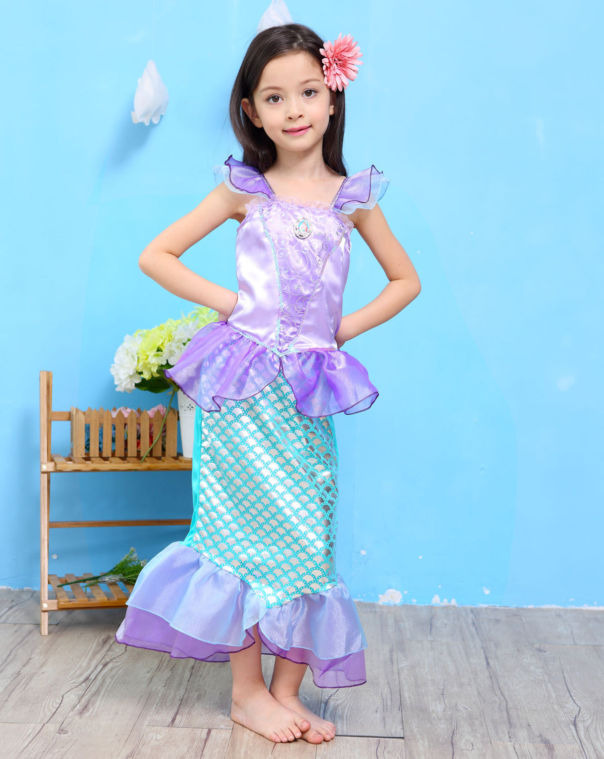 Ropa para niños Vestido de princesa para niñas Disfraz de vestido de Halloween para niños