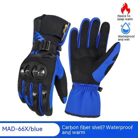 Motorcycle Warm Riding Gloves Men's Carbon Fiber Drop-resistant