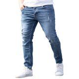 Slim Fit Skinny Denim Trousers Ripped