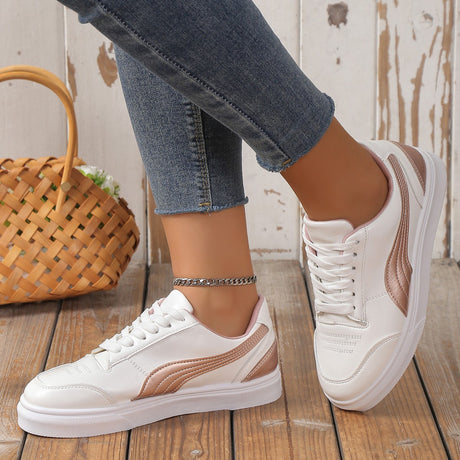 Women's Fashion Casual Multicolor Platform Lace-up Board Shoes