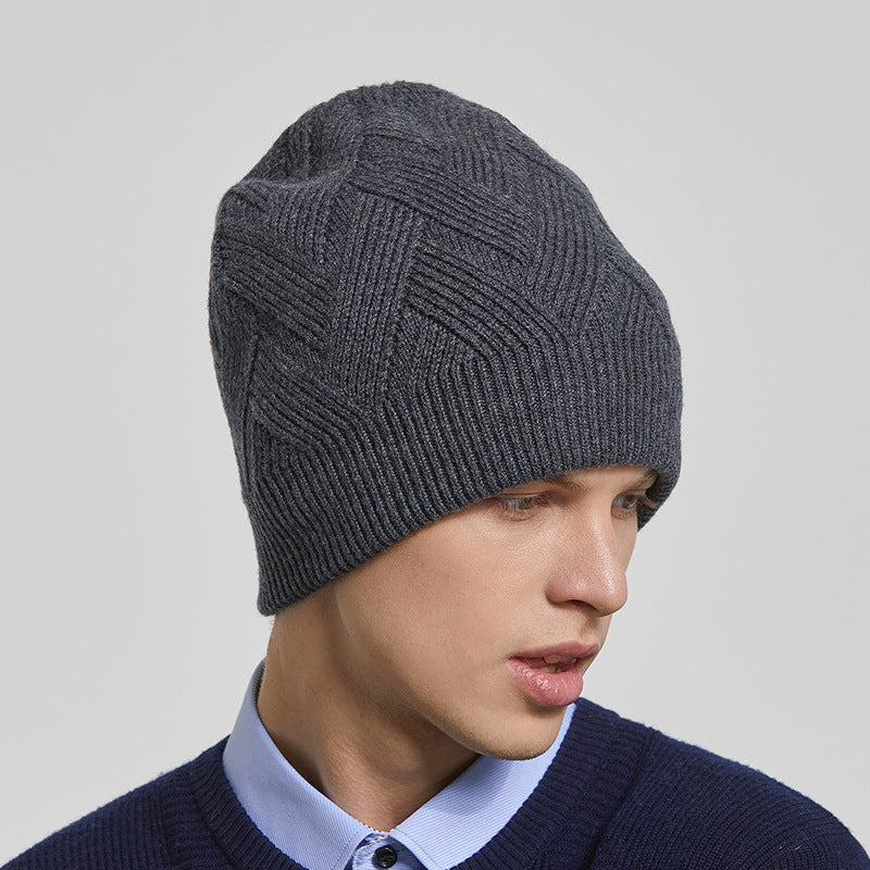 Basic Men's Outdoor Fleece Warm Knitted Hat