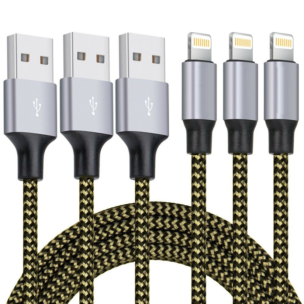 Paquete de 3 cables USB de carga rápida para iPhone 6 7 8Plus IPhone XR Xs Max 11 12 13 Pro