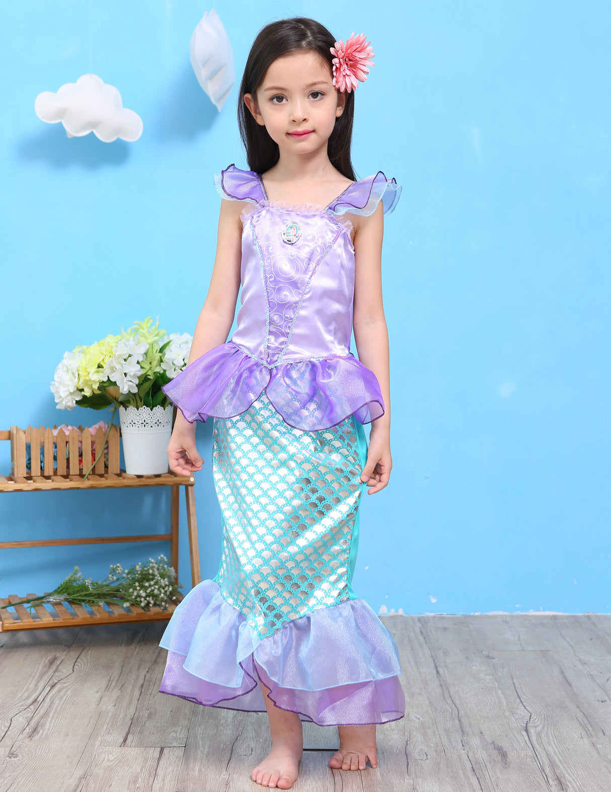 Ropa para niños Vestido de princesa para niñas Disfraz de vestido de Halloween para niños