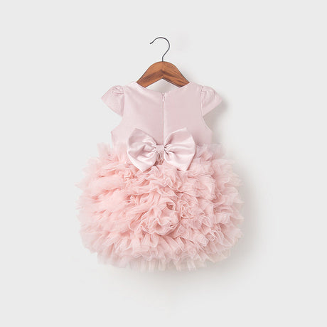 Vestido de primer cumpleaños para niña, pettiskirt rosa, vestido de princesa para bebé