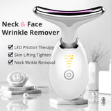 EMS-masajeador térmico para estiramiento y estiramiento del cuello, eliminador de arrugas por microcorriente eléctrica, dispositivo de belleza facial con fotones LED para mujer