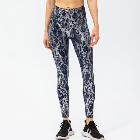 Pantalones de yoga con estampado de serpiente para mujer