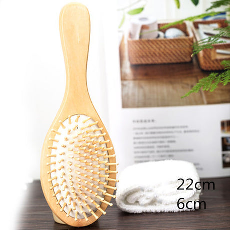 Wood Comb Professional Healthy Paddle Cushion Hair Loss Massage Brush