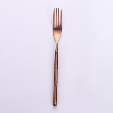 Western Tableware With Bamboo Blue Handle and Gold Head
