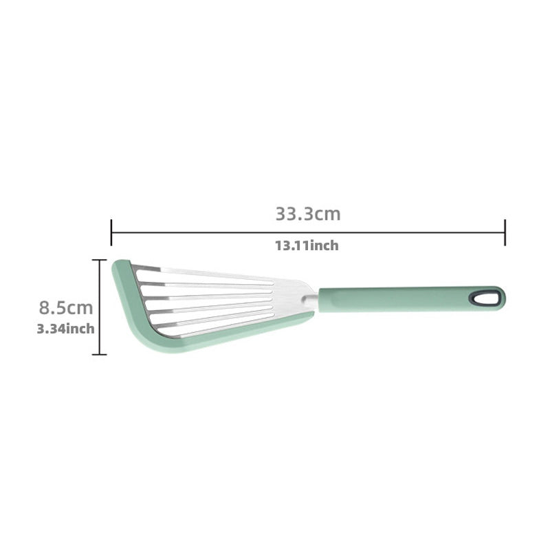 Espátula De Pescado Antiadherente, Espátulas Ranuradas Delgadas Espátulas De Pescado De Silicona para Utensilios De Cocina Antiadherentes, Utensilios De Cocina Sin BPA Resistentes Al Calor, Ideal Para Pescado, Huevos, Panqueques