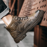 Botas De Moto De Moda Vintage Tendencia Masculina