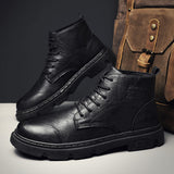 Botas De Moto De Moda Vintage Tendencia Masculina