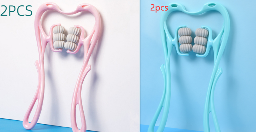 Masajeador de cuello de seis ruedas Manual multifuncional, herramienta de masaje con rodillo para aliviar el masaje