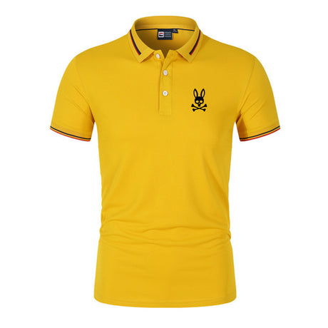 Men's Printed Short-sleeved Polo Shirt