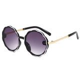 Kids Wave Frame Vintage Round Frame Sunglasses