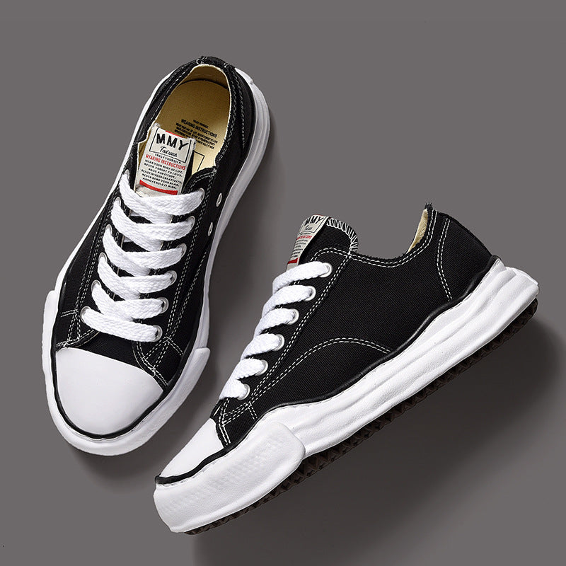 Black And White Plaid Lovers Vintage Skateboard Shoes