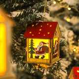 Decorative Festive Luminous Wooden Pendants