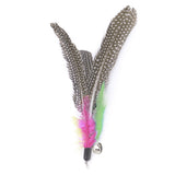 Juguete para gatos, pluma, campana retráctil, repuesto, cabezal de pesca, caña de pescar, juego de 12 piezas