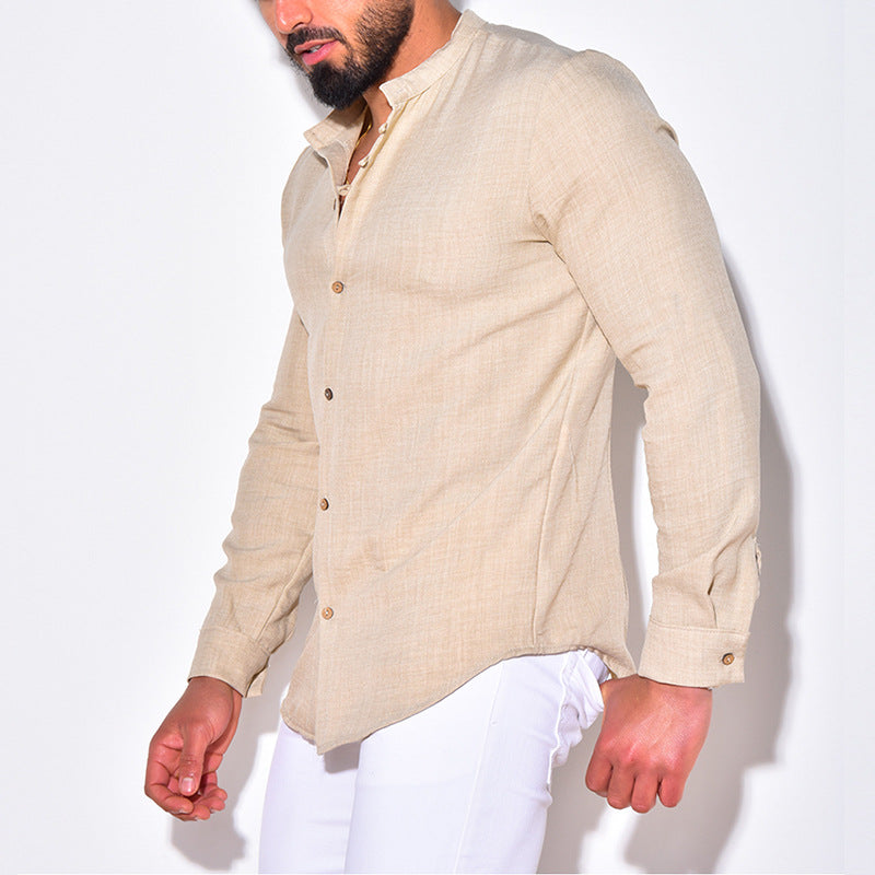 Men's Fashion Cotton And Linen Casual Shirt