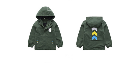 Children's jacket winter 2021 new plus velvet Korean version of the big children's tide loaded children's windbreaker boy casual children's clothing men